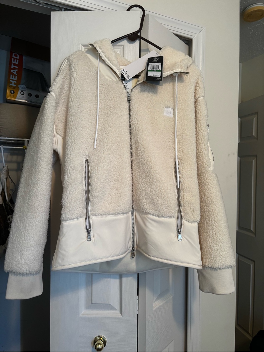 Under Armour Cream Sherpa Zip Hoodie